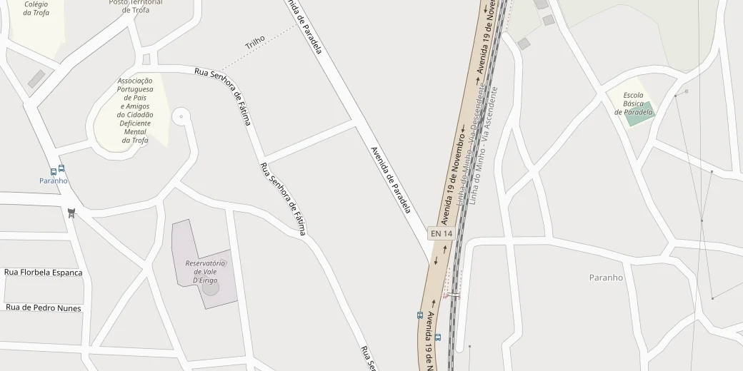 Mapa de Trofa com a localização da Clitrofa – Centro Médico, Dentário e Cirúrgico