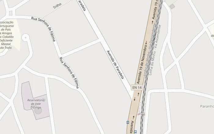 Mapa de Trofa com a localização da Clitrofa – Centro Médico, Dentário e Cirúrgico